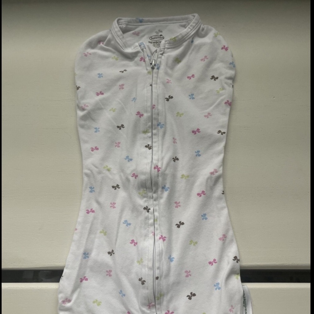 SwaddleMe Kids One Pieces Bodysuits - White with Multicolor Accents